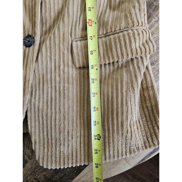 J.Crew Corduroy Blazer Jacket Womens Size 4 Tan Lined Career Academia Preppy - Picture 9 of 9